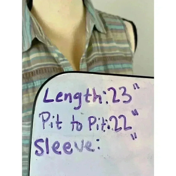 Toad & Co Sleeveless Blouse Womens Sz M Summer Beach Outdoor Hiking Organic - Picture 12 of 12